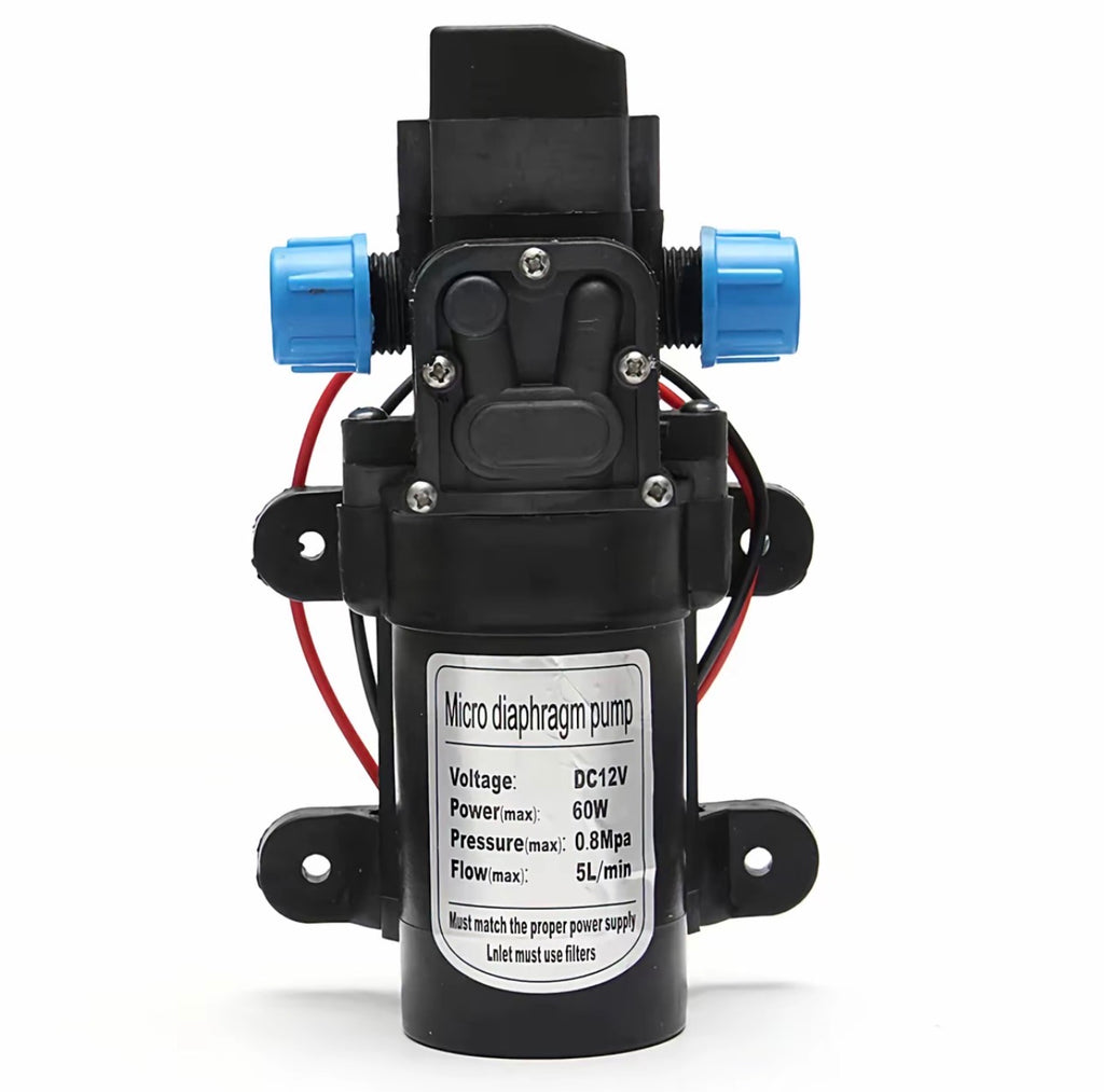 Bomba de diafragma de alta pressão, dc12v 120psi 60w 5l/min, mini bomba elétrica autoescorvante, máquina de lavar água, pulverização de pesticidas