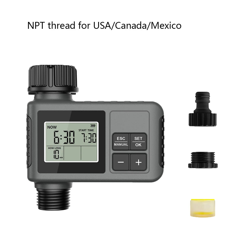 Insoma temporizador automático de água, sistema inteligente de irrigação, temporizador de aspersão, equipamento programador de jardim, display lcd ipx7