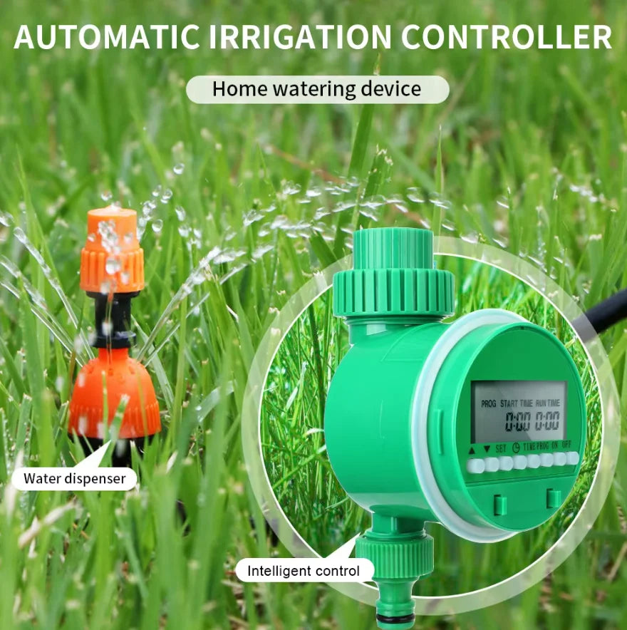 Temporizador de irrigação automático, operação simples, aplicável ao jardim, temporizador digital à prova d'água para cuidados com plantas e irrigação de jardins